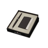 Sheaffer Gift Set 100 Ballpoint Pen with Business Card Holder Matte Black with Chrome Trims